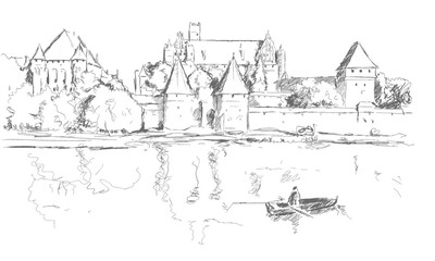 sketch of Malbork