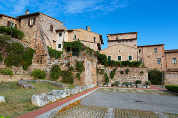 Fototapeta na wymiar streets of the ancient city of Spello, Umbria, Italy