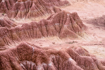 Amazing sandstone terrain of a desert 