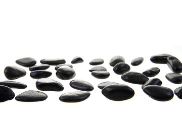 black stones isolated