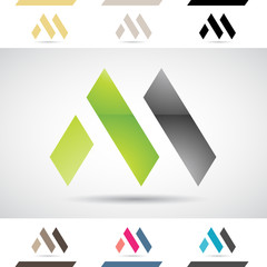 Logo Shapes and Icons of Letter M