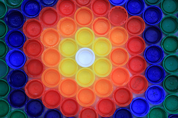 collecting of color pet caps