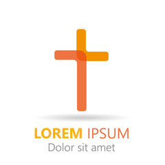 Fototapeta premium Christian cross logo