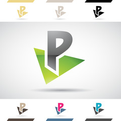 Logo Shapes and Icons of Letter P