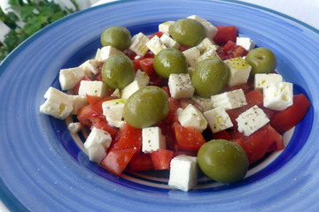 Tomaten Schafskäse Salat