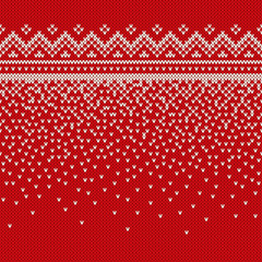 Christmas Sweater Design. Seamless Knitted Pattern