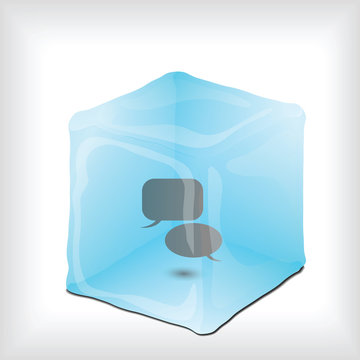 Background with Icon in Ice cube