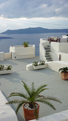 traditional greece village fira on santorini island