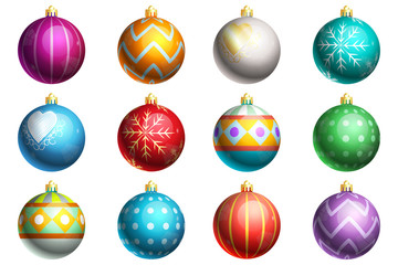 Isolated Christmas Ornaments - 96033108
