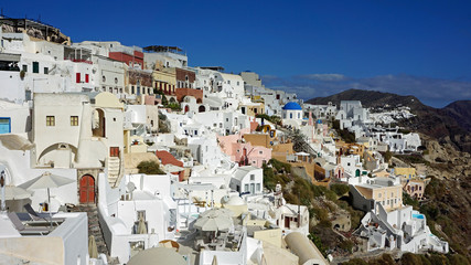 traditional greece architecutre in oia on santorini island