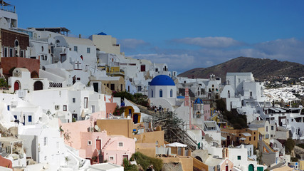 traditional greece architecutre in oia on santorini island
