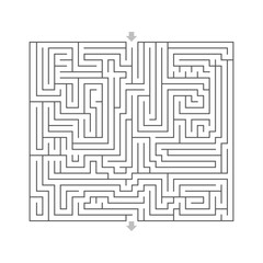 maze hard design puzzle with specify input and output White