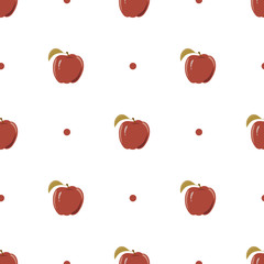 Seamless texture with a pattern of red apples