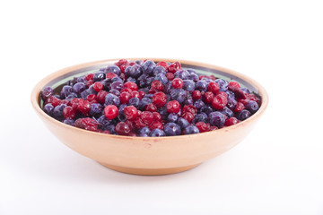 Wild berries on a plate