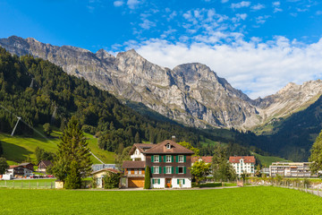 Panaroma view of the Alps in Engelberg valley © Peter Stein
