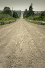 Unbefestigte Straße in Nova Scotia