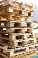 The classic wooden pallets