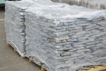 Just delivered packed cladding stone