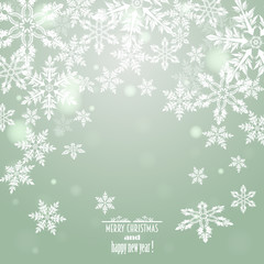 Naklejka na ściany i meble christmas background with snowflakes, vector