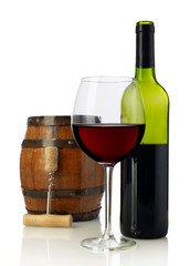 Wine and barrel