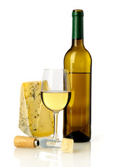 White wine and cheese