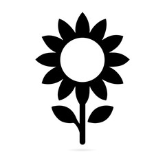 Naklejka premium Sunflower symbol icon
