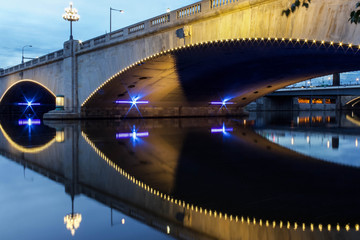 Market Street Bridge at Dusk in Philadelphia, Pennsylvania 