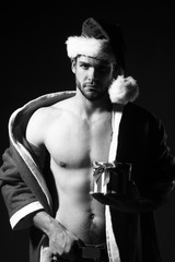 Muscular new year man