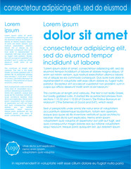 Blue Brochure Template with placeholder text