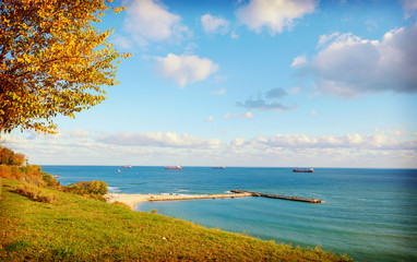Autumn seafront city of Varna in Bulgaria