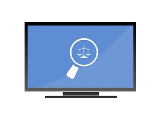 Recherche de Justice dans un écran de télévision