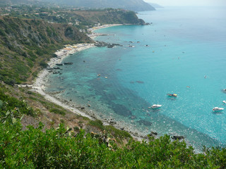 Aerial View of the Coastline at Capo Vaticano on the Tyrrhenian