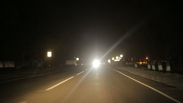 Blinding Headlights At the Road
