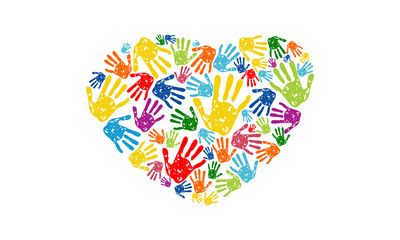 love hand logo,  social community hearth of  hand  vector logo design