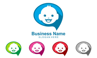 kid talk and chat media logo design