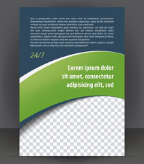 Magazine, flyer, brochure, cover layout design print template