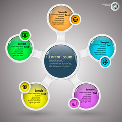 Abstract 3D Paper Infographics