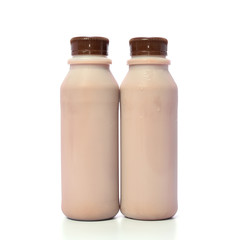 Chocolate milk isolated white background