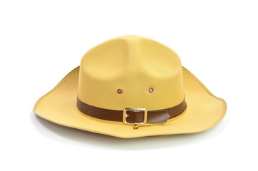 hat of boy scout isolated on white background