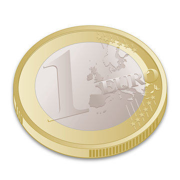 one euro bimetallic coin