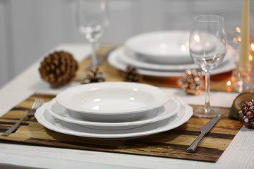 Beautiful Christmas table setting