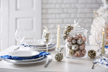 Beautiful Christmas table setting