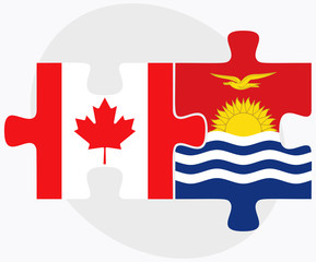 Canada and Kiribati Flags