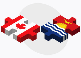 Canada and Kiribati Flags