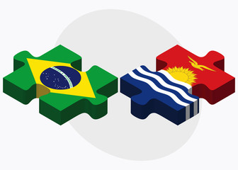 Brazil and Kiribati Flags