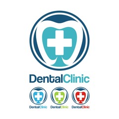 Dental Healt Cross Hospital Circle Logo Design
