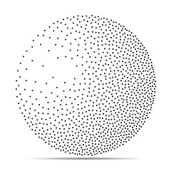 Dotwork Sphere. Vector Illustration.