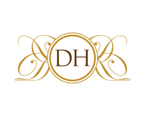 DH Luxury Ornament Initial Logo