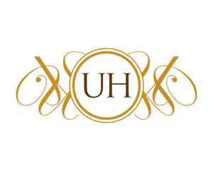 UH Luxury Ornament Initial Logo