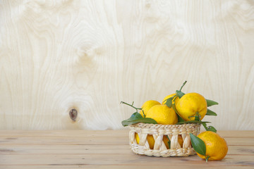 Stock Photo:.Fresh  oranges in basket